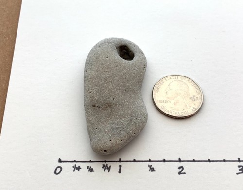 Natürlicher löchriger Strand Felsen Hag Stein Fee Wunsch Adder Magie mystisch surf-tumbled #5 - Bild 7 von 12