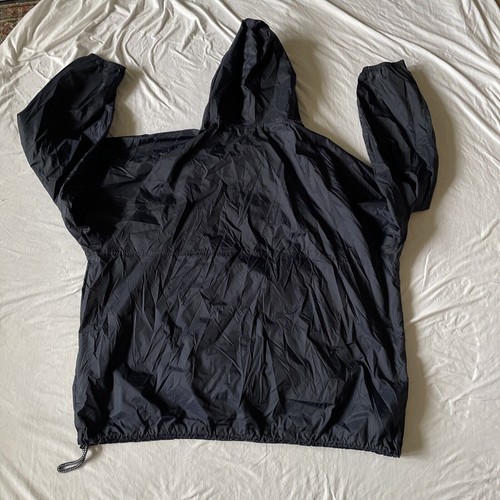 Harriton Windbreaker Jacket Mens L Nylon Lightweight Unlined Full Zip Black 4XL - Picture 9 of 10