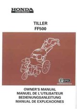 Manuale Operatore Honda Motozappa FF500 FF 500