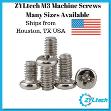 ZYLtech M3 Machine Screws - Sizes from x6 to x50 - Available in 20 or 100 Pack