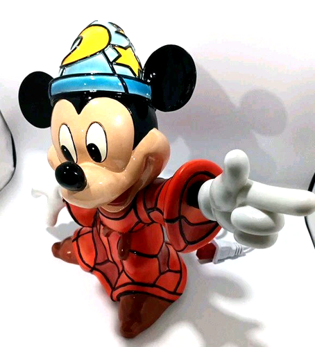 Bradford Exchange Mickey Mouse Sorcerer's Apprentice Porcelain Tiffany Styl Lamp