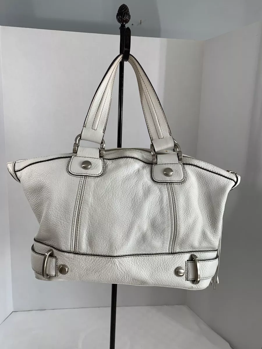 B makowsky white leather handbag new arrivals