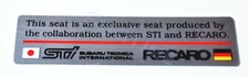 NEW!! SUBARU GDB Impreza WRX STI RECARO Seat Sticker Emblem OEM JDM