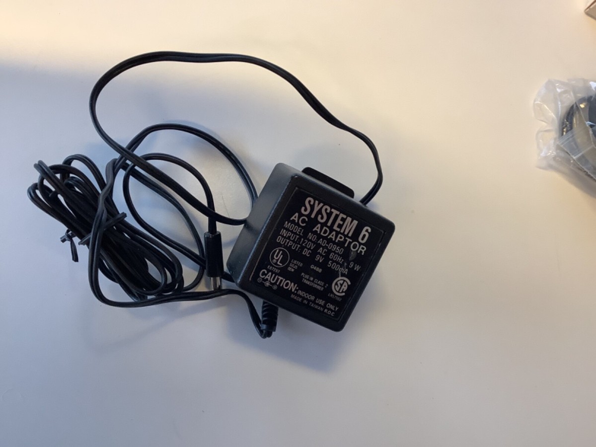 ののの② System 6 AD-0950 AC Power Supply Adapter Charger Cord Output 9VDC