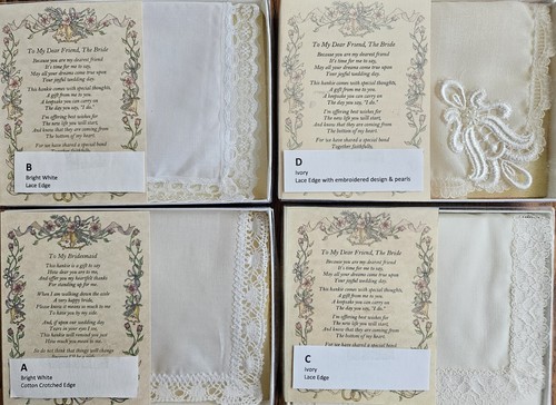 Mutter Mutter Taschentuch Taschentuch Hochzeit Gedicht Geschenk Andenken Gastgeschenk Tochter BH101 - Bild 2 von 11