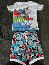 New Toddler Boys THOMAS THE TANK Shirt  Shorts Set Summer PJs Size 18 M