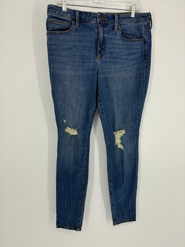Universal Threads Distressed Denim High Rise Skinny Jeans Women's Size 14/32R - Picture 3 of 13