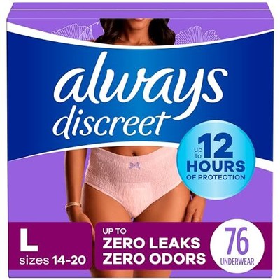 Always Discreet Adult Incontinence Underwear for Women and Postpartum Underwe...