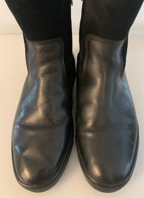 Frye Gemma Short Boot/Ankle Bootie NWOB 8.5 Black Leather/Suede Shearling Lining