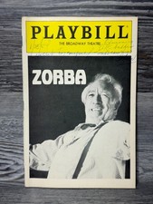 ZORBA CAST FIRMADO, TEATRO BROADWAY, ENERO 1984, BROADWAY PLAYBILL