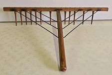 Antique 27" Primitive 20 Wood Tines Hay Rake W/ 18" Wooden Handle