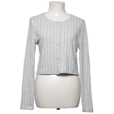 Strickjacke, Damen, Größe: L, Grau, Elasthan/Polyester, Streifen #KBw