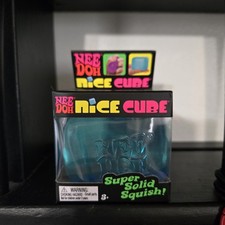 Nee Doh Nice Cube Super Solid Squish Blue Brand New/Factory Sealed Stress Toy
