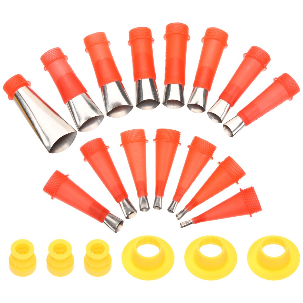 Stainless Steel Caulk Finishing Tool Set with Silicone Nozzles
