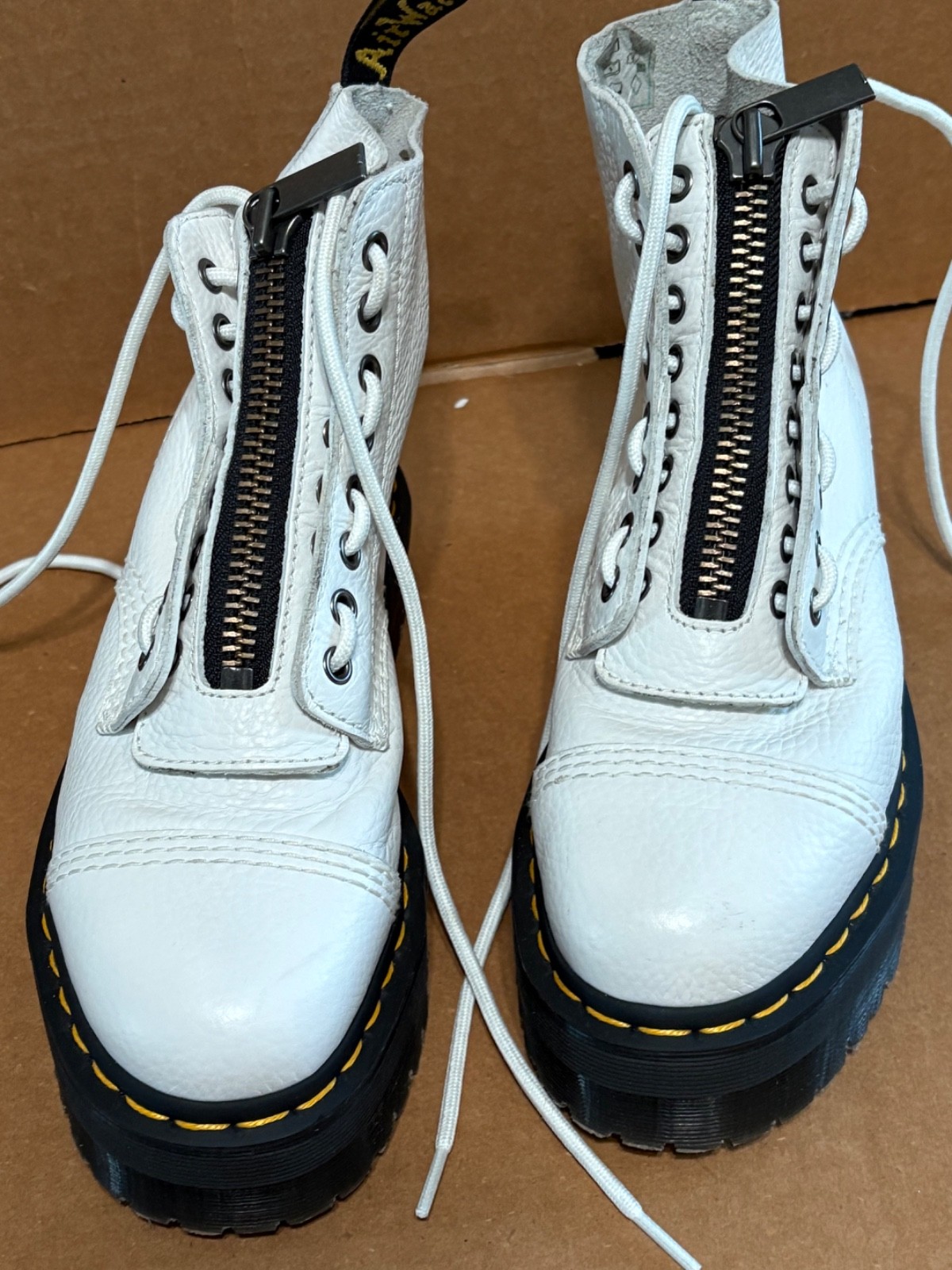 Doc Dr. Martens Sinclair White Platform Women's B… - image 2