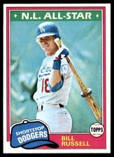 1981 Topps #465 Bill Russell AS Dodgers