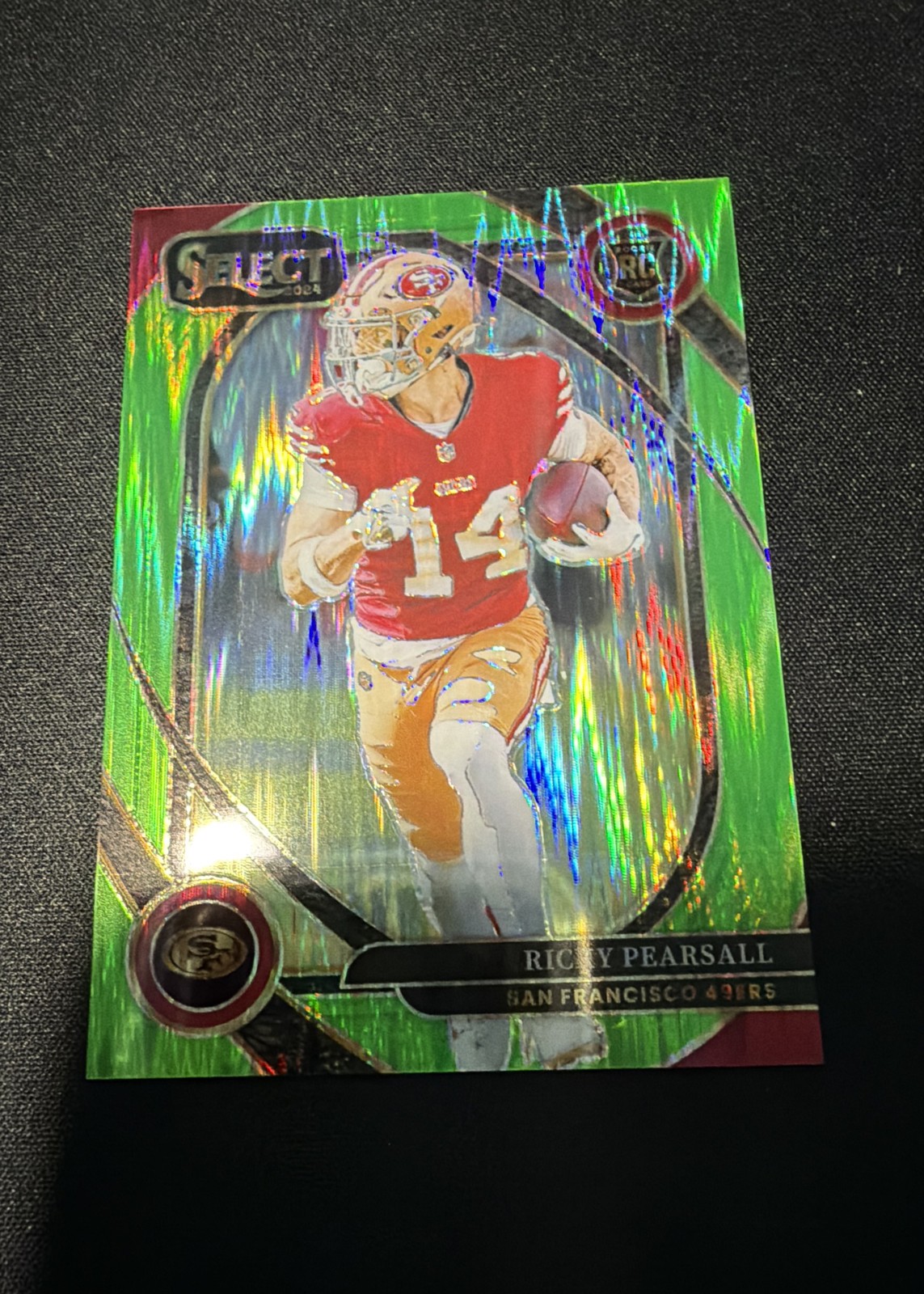 2024 Panini Select - Club Level Ricky Pearsall Neon Green Shock Prizm /499