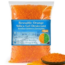 Orange Desiccant Beads Reusable - 450G Indicating Silica Gel Desiccant,Silica Ge