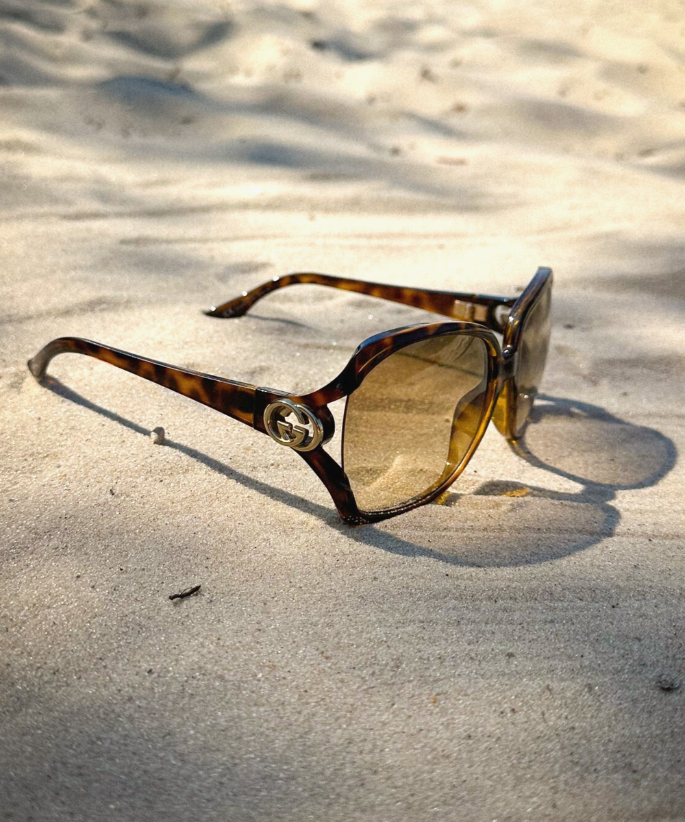 Womens GUCCI Sunglasses Leopard Brown Logo GG Glasses 2986/S