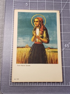 Vintage Holy Prayer Card Saint Maria Goretti Religious Christian B56