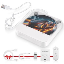 External Portable CD Player for Car - Car CD Player with USB Port AUX Port, E...