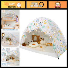Twin Bed Tent for Kids - Star Lights, Blackout Canopy, Portable Indoor Sleeping