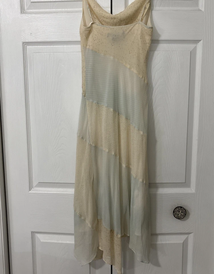 Vestido slip vintage Y2K Express seda mídia mista tamanho 1/2 Fairycore caprichoso - Imagem 4 de 4