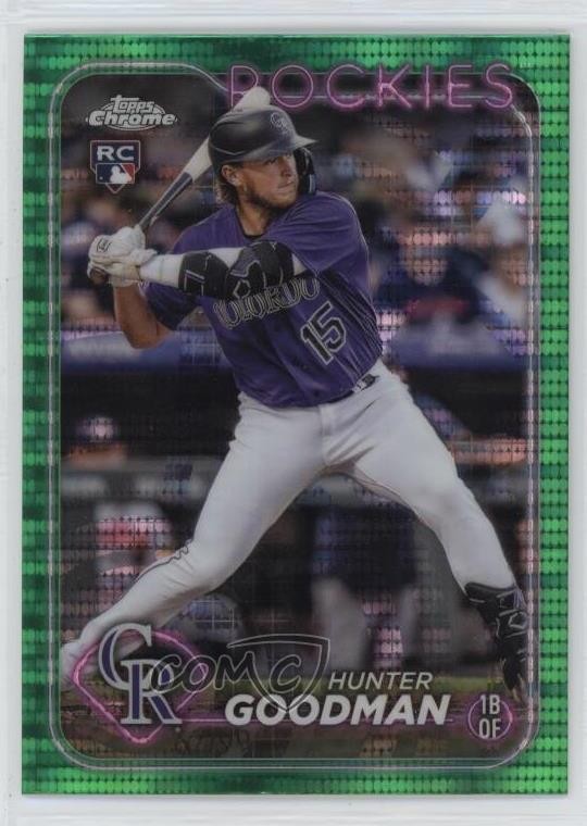 2024 Topps Chrome Green Sonar Refractor /99 Hunter Goodman #99 3sh