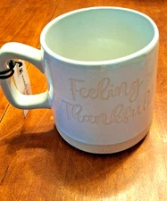 Wendy Bellissimo Stoneware Coffee Tea Mug "Feeling Grateful " Both Sides Gift