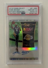 2018 Kobe Bryant Select Neon In Flight Auto /35 PSA 10 AUTO 10 POP 1