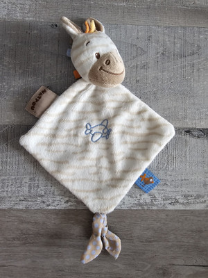 NATTOU Mini Doudou Lovey Security BLanket Toy Belgium Arthur the Zebra 6''