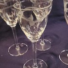 4pc Vintage Fostoria Corsage Clear 341 Cordial Liqueur Bow Tie Etched Ribbon — photo 2