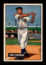 1951 BOWMAN #9 SAM CHAPMAN (EX) CENTERED ~ GFCC