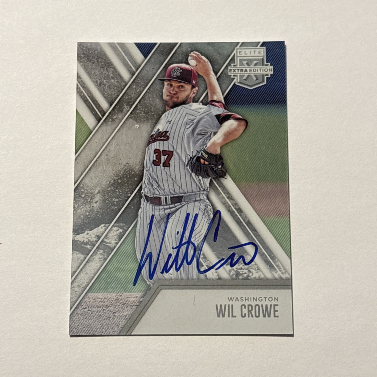 Wil Crowe 2017 Elite Extra Edition Prospect Autograph #65 Nationals 