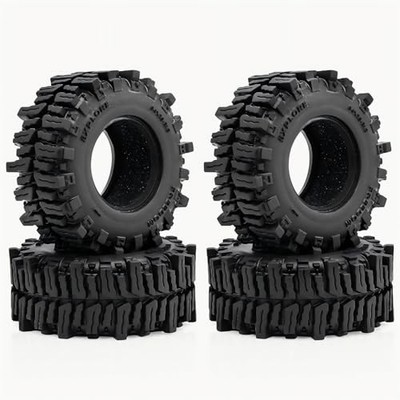 1.3 RC Crawler Tires 64mm * 24mm 1/24 All Terrain Soft Rubber Mud Slingers 