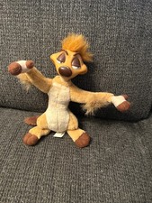 Disney The Lion King 9  Timon Plush vinyl face Plush Bendable Arms Vintage 1994