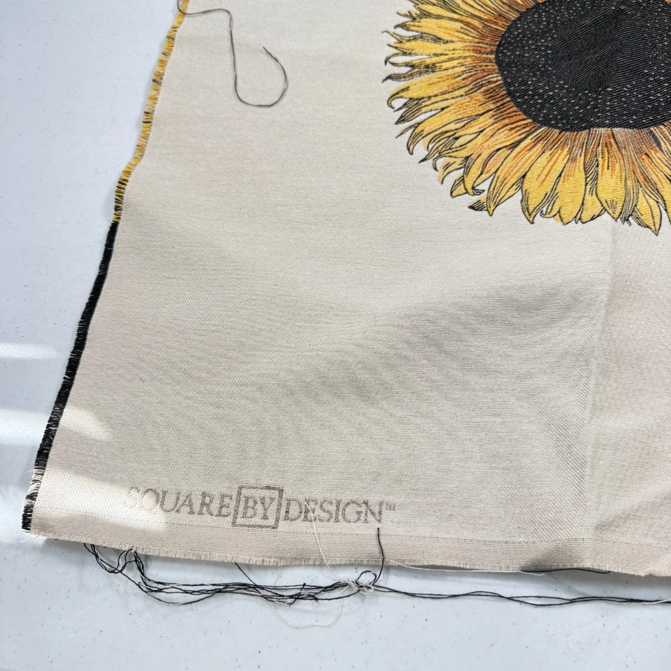 cuadrado por diseño tapicería tela panel amarillo girasol ee. uu. tejido 26x26 Foto 4 de 4