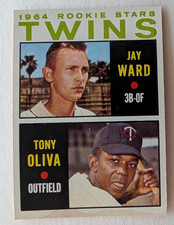 1964 Topps JAY WARD/ TONY OLIVA ROOKIE STARS Card #116 MINNESOTA TWINS. rookie card picture