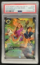 2026 Disney Lorcana Rapunzel Flynn Rider Unlikely Pair Enchanted #239/207 PSA 10