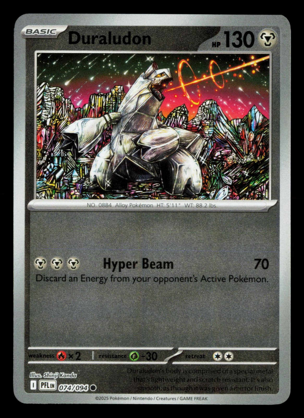 Duraludon 074/094 Common Phantasmal Flames Pokemon Reverse Holo LP