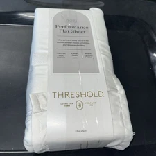 Threshold Performance flat sheet queen one flat sheet sour cream color