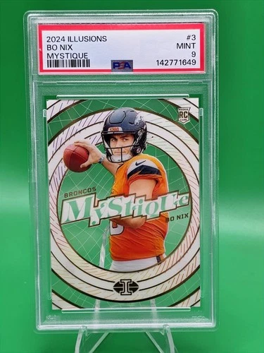 2024 Panini Illusions Bo Nix Mystique Rookie PSA 9 RC #3 🔥🔥🔥