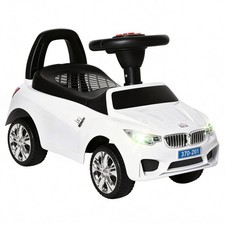 White Foot-to-Floor Ride-On Car for Toddlers 18-36m &ndash; Anti-Tip