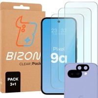 3X Schutzglas + Kameraglas FüR Pixel 9A Bizon Displayschutzglas Hartglas Glas