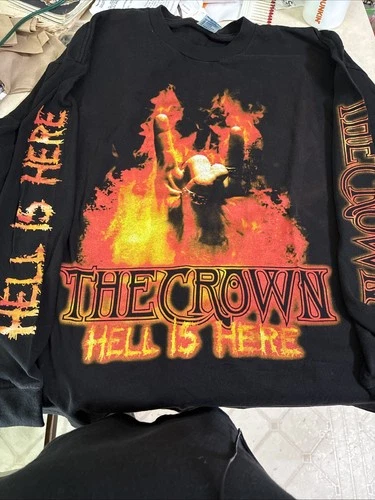 Rare The Crown Death Thrash Metal Shirt XL Entombed Vintage vintage concert t-shirt, vintage, size XL, single stitch, B+ condition