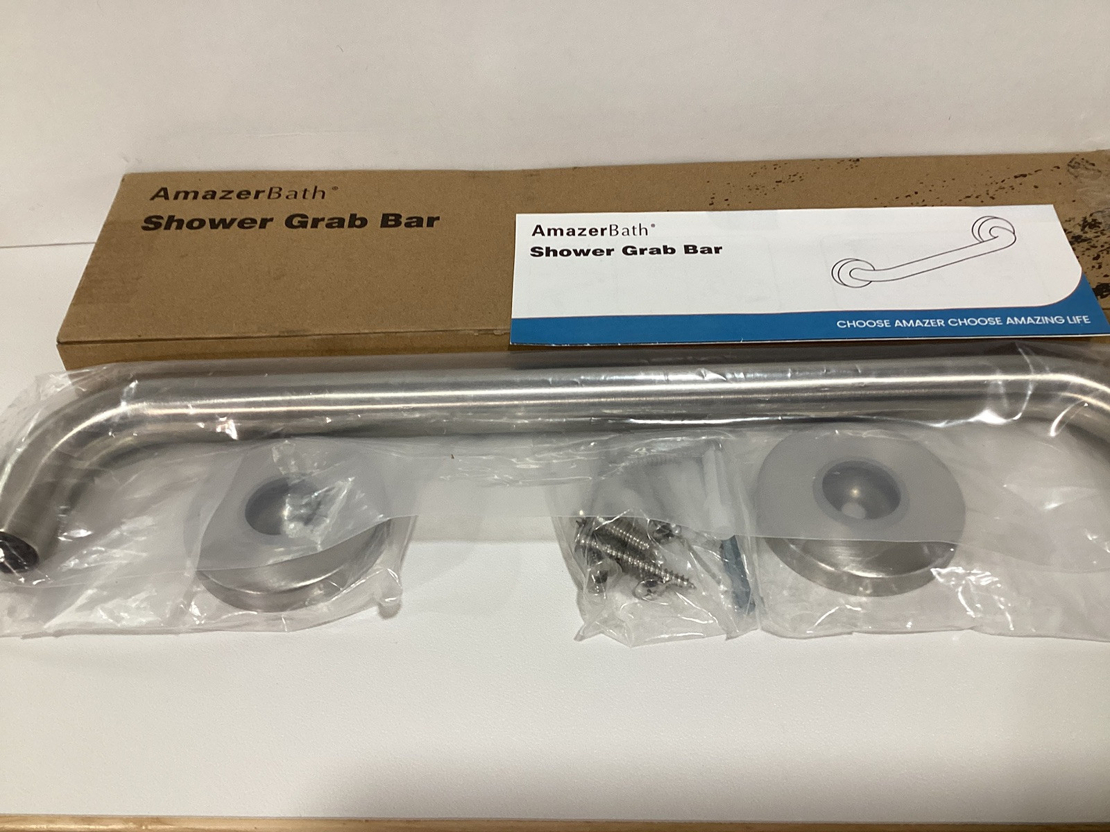 Grab Bar For Bathroom Nickel 16” Nib