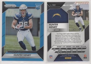 2016 Panini Prizm Rookie Light Blue Prizm /199 Hunter Henry #262 Rookie RC