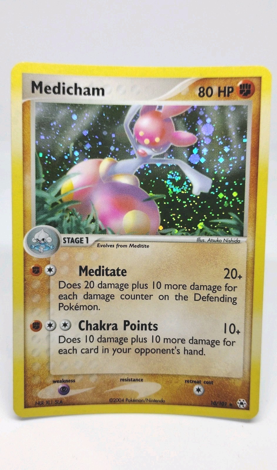 Medicham 10/101 Hidden Legends Holo Pokemon Near Mint SWIRL 🍥 Free Shipping