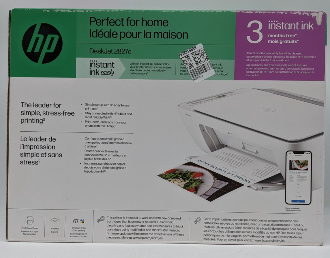 HP DeskJet 2827e Wireless Printer Print Scan Copy 4