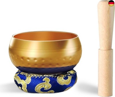 REGIS Tibetische Klangschalen-Set, Achtsamkeit und Stressabbau, Zen-Dekor,